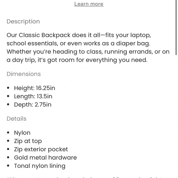 Stoney Clover Lane Classic Backpack in Flamingo - Picture 6 of 6